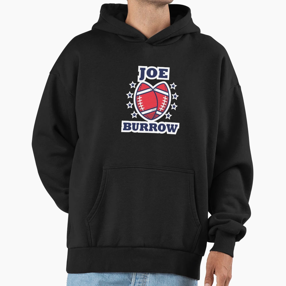 JB American Football Sports Love Hoodie - Custom Art Print Men Women - T-Shirt, Sweatshirt, Hoodie