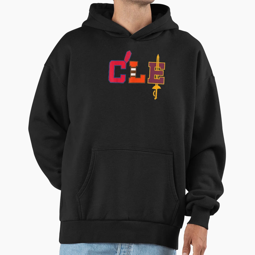 Cle Cleveland 216 Basketball Baseball Hoodie - Graphic Print Unisex - T-Shirt, Sweatshirt, Hoodie