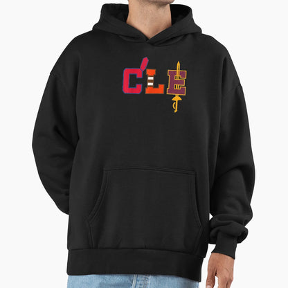Cle Cleveland 216 Basketball Baseball Hoodie - Graphic Print Unisex - T-Shirt, Sweatshirt, Hoodie