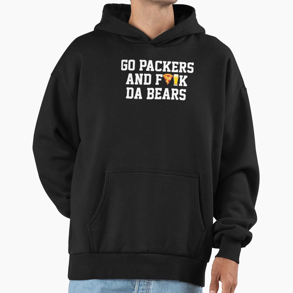 Go Packers And Fuck Da Bears T-Shirt - Graphic Print for Adults - T-Shirt, Sweatshirt, Hoodie