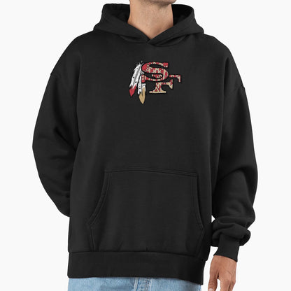 Native American 49Ers Logo Hoodie - Trendy Graphic Men Women - T-Shirt, Sweatshirt, Hoodie