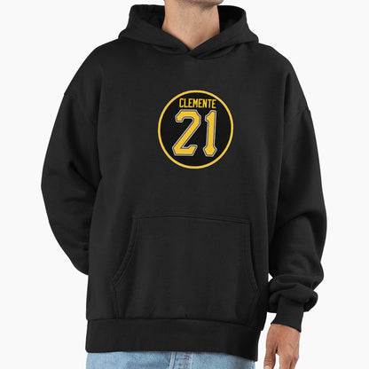 Roberto Clemente Pittsburgh Hoodie - Novelty Apparel for Adults - T-Shirt, Sweatshirt, Hoodie