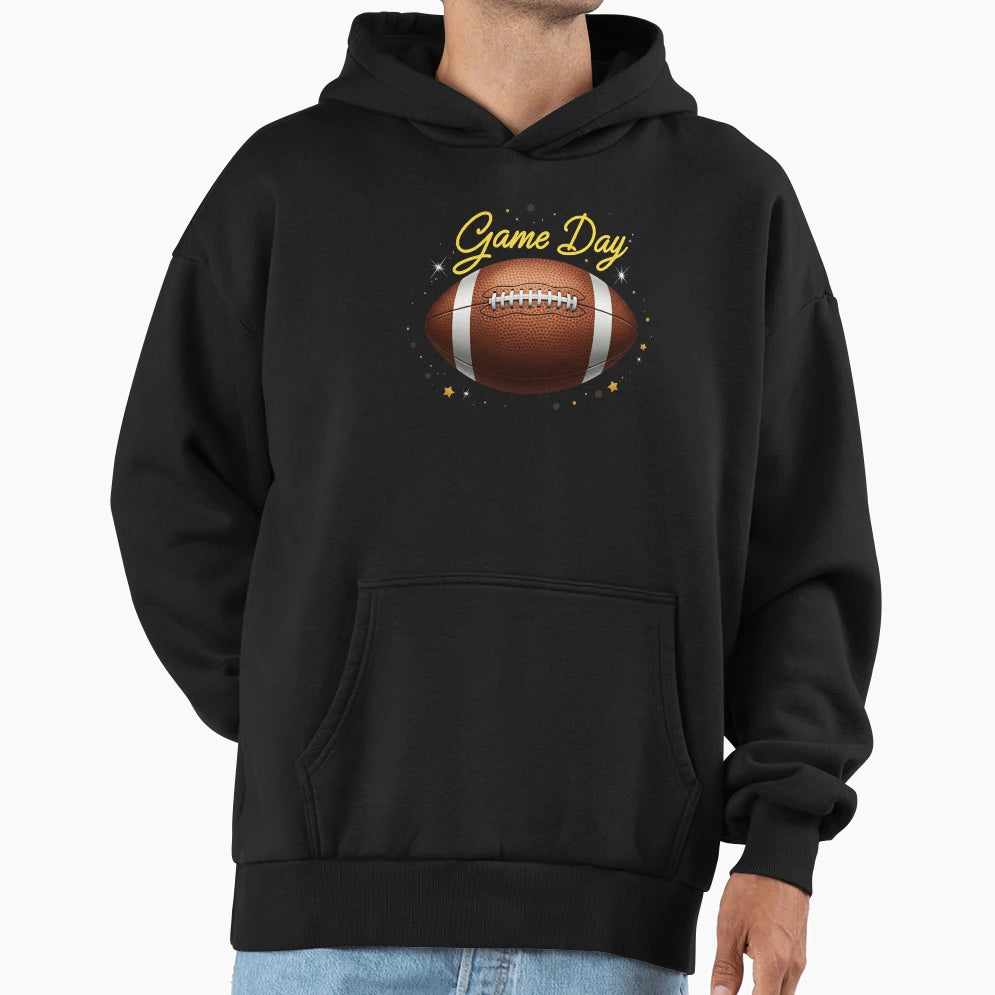 Game Day Football Bling Bling Football Hoodie - Unique Graphic for Adults - T-Shirt, Sweatshirt, Hoodie