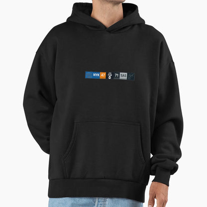 Ny Knicks Spurs 4Th Game Scoreboard Hoodie - Streetwear Style Men Women - T-Shirt, Sweatshirt, Hoodie