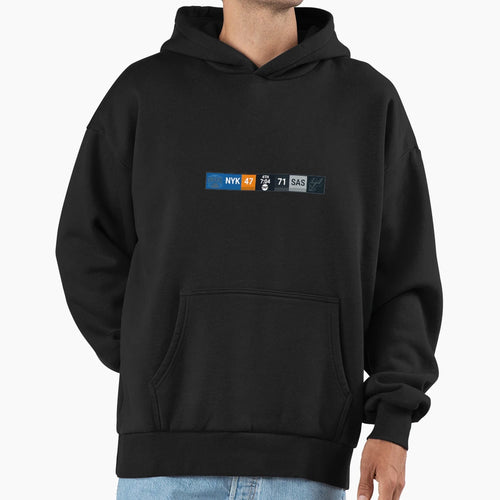 Ny Knicks Spurs 4Th Game Scoreboard Hoodie - Streetwear Style Men Women - T-Shirt, Sweatshirt, Hoodie