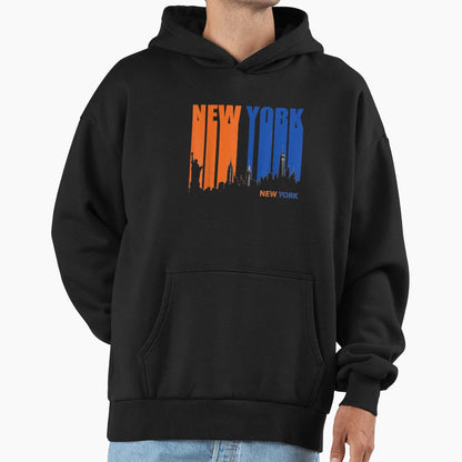 New York Three Stripes Weathered Blue Hoodie - Novelty Apparel Men Women - T-Shirt, Sweatshirt, Hoodie