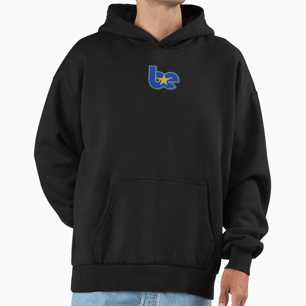 Be Star Contrast Initials Outline Hoodie - Casual Everyday Wear for Adults - T-Shirt, Sweatshirt, Hoodie