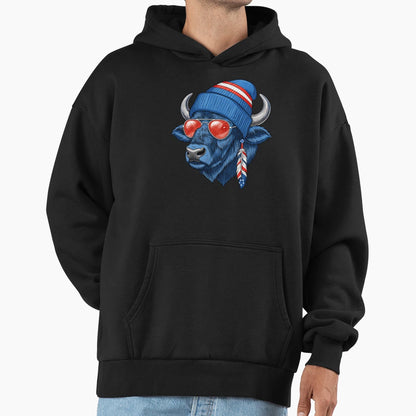 Patriotic American Buffalo Buffalo 4Th Hoodie - Streetwear Style Unisex - T-Shirt, Sweatshirt, Hoodie