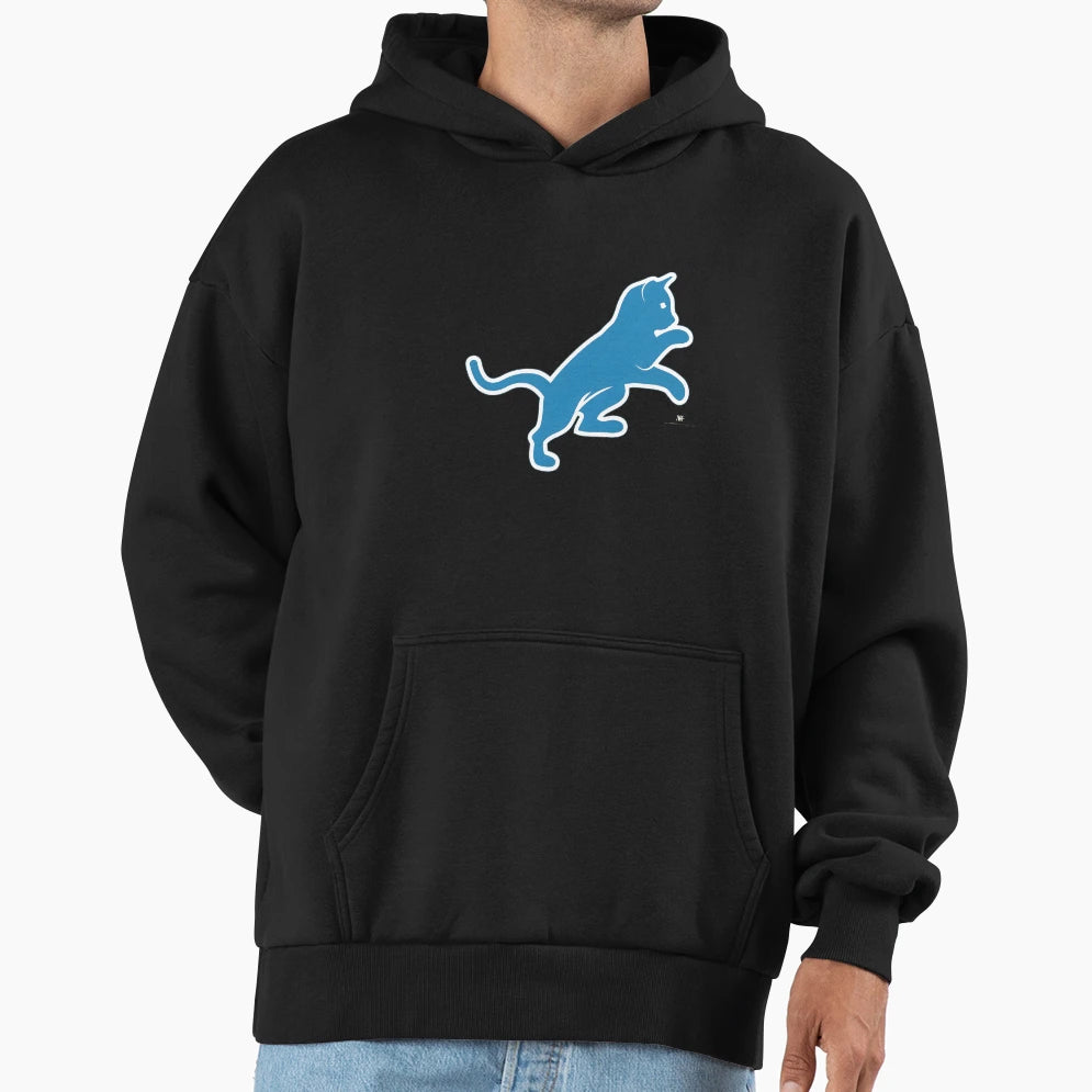 Feline Pounce Sports Mascot Hoodie - Fun Novelty Design Men Women - T-Shirt, Sweatshirt, Hoodie
