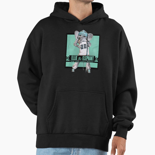 Ellie Elephant Wnba Mascot Hoodie - Trendy Graphic for Adults - T-Shirt, Sweatshirt, Hoodie