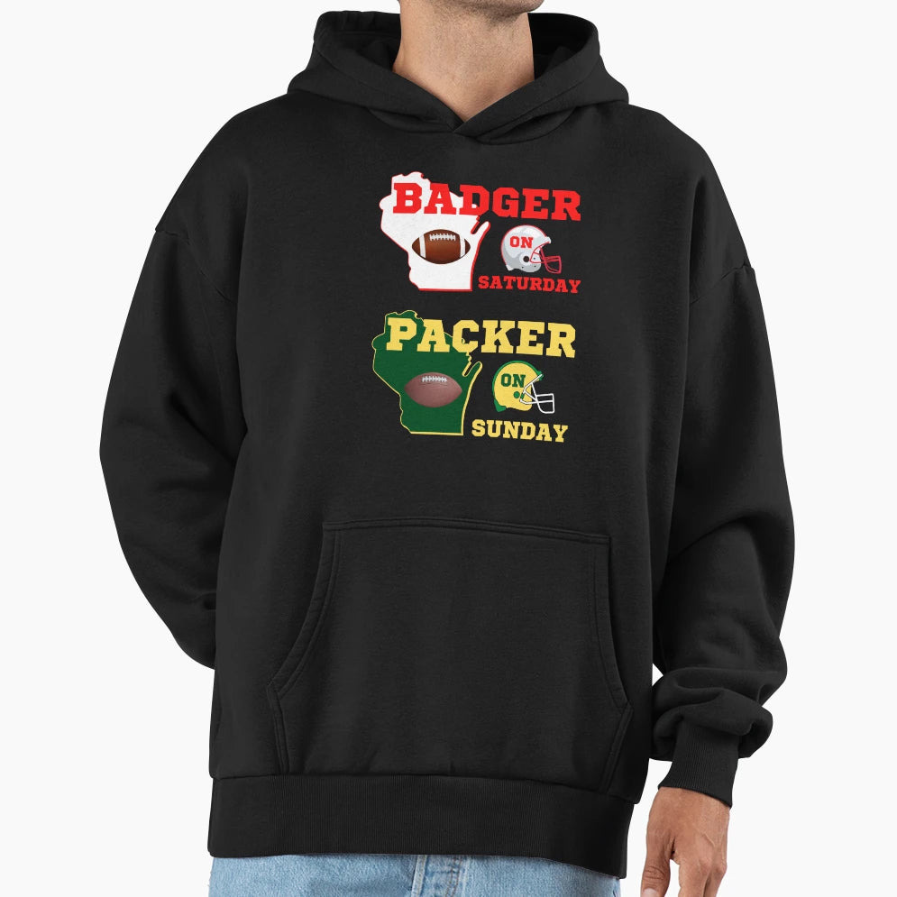 Badger Saturday Packer Sunday Hoodie - Streetwear Style for Adults - T-Shirt, Sweatshirt, Hoodie