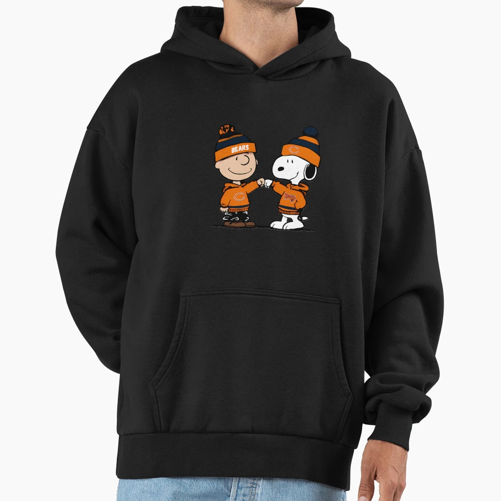 Chicago Bears Snoopy Hoodie - Minimalist Print Unisex - T-Shirt, Sweatshirt, Hoodie