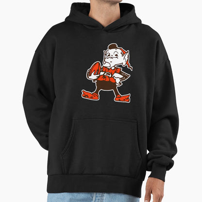 Cleveland Browns Brownie Elf Logo Hoodie - Fun Novelty Design Unisex - T-Shirt, Sweatshirt, Hoodie