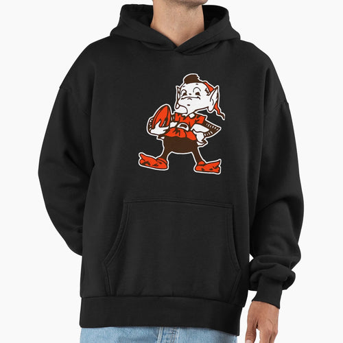 Cleveland Browns Brownie Elf Logo Hoodie - Fun Novelty Design Unisex - T-Shirt, Sweatshirt, Hoodie