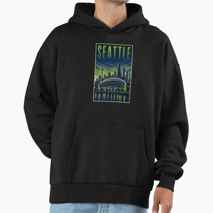 Seattle Gridiron Shrine Hoodie - Streetwear Style Men Women - T-Shirt, Sweatshirt, Hoodie