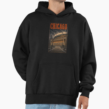 Chicago Gridiron Shrine Hoodie - Aesthetic Graphic for Adults - T-Shirt, Sweatshirt, Hoodie