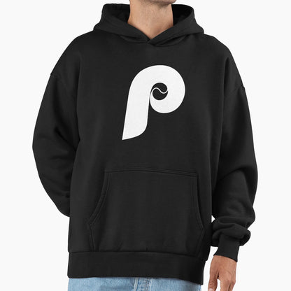 White P Initial Font Hoodie - Casual Everyday Wear Men Women - T-Shirt, Sweatshirt, Hoodie