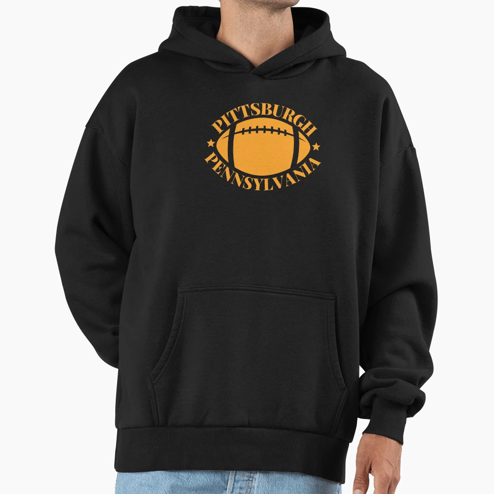 Pittsburgh Pennsylvania Football Hoodie - Graphic Print for Adults - T-Shirt, Sweatshirt, Hoodie