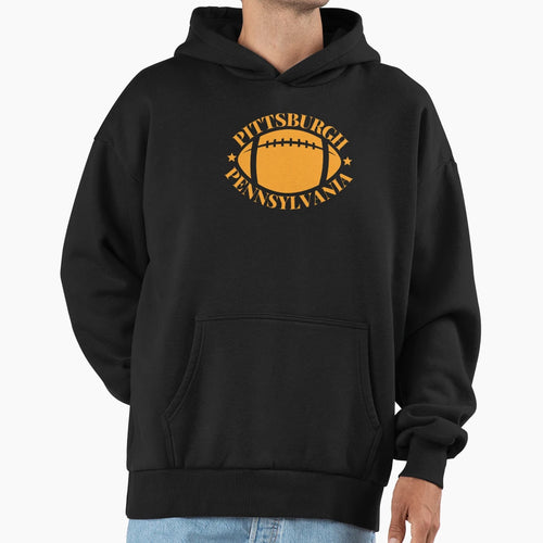 Pittsburgh Pennsylvania Football Hoodie - Graphic Print for Adults - T-Shirt, Sweatshirt, Hoodie
