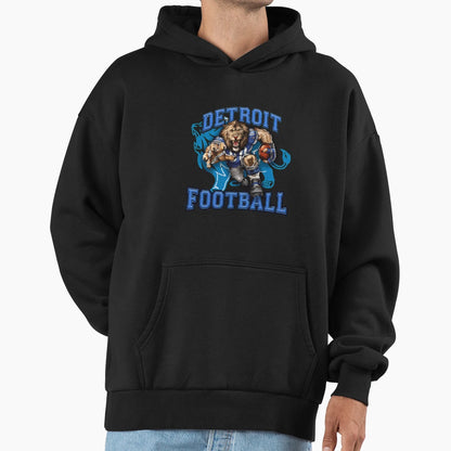 Detroit Football Hoodie - Aesthetic Graphic Unisex - T-Shirt, Sweatshirt, Hoodie