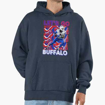 Lets Go Buffalo Hoodie - Novelty Apparel Unisex - T-Shirt, Sweatshirt, Hoodie