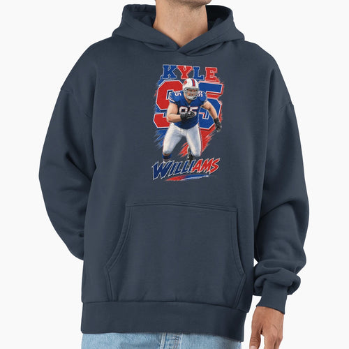 Kyle Williams Buffalo Football Stencil Hoodie - Graphic Print for Adults - T-Shirt, Sweatshirt, Hoodie