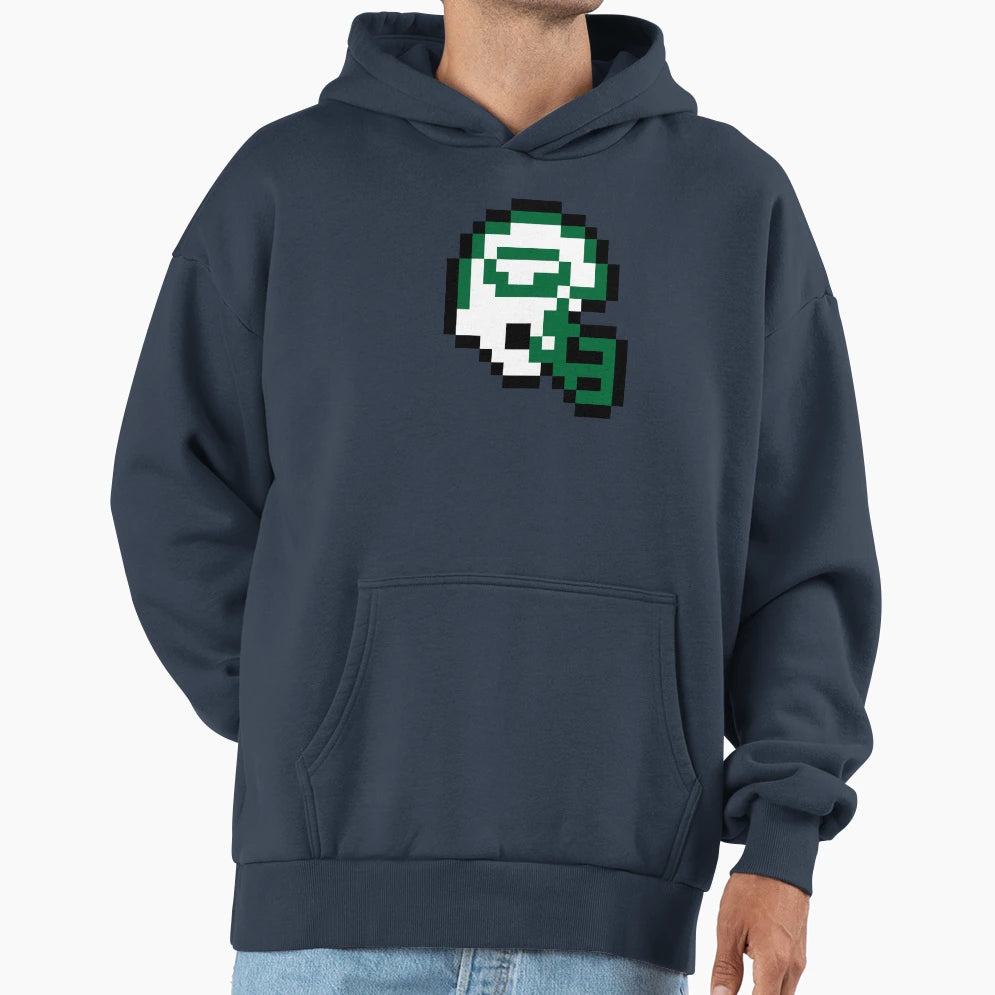 New York Jets 8 Bit Football Helmet Only Hoodie - Aesthetic Graphic Unisex - T-Shirt, Sweatshirt, Hoodie