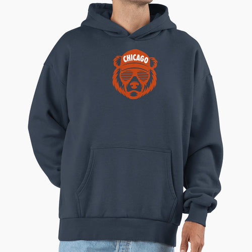 Chicago Bear Face Hoodie - Graphic Print Unisex - T-Shirt, Sweatshirt, Hoodie
