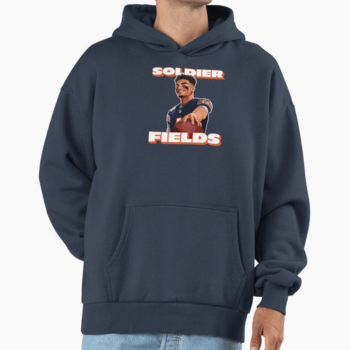 Soldier Fields Justin Fields Chicago Hoodie - Novelty Apparel Men Women - T-Shirt, Sweatshirt, Hoodie