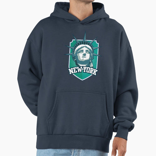 New York Badge Hoodie - Trendy Graphic Men Women - T-Shirt, Sweatshirt, Hoodie