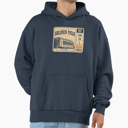 Soldier Field Ticket Chicago T-Shirt - Casual Everyday Wear Men Women - T-Shirt, Sweatshirt, Hoodie