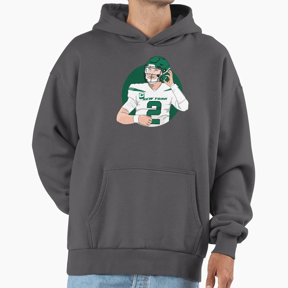 Zach Wilson Quarterback Gift And Hoodie - Minimalist Print Men Women - T-Shirt, Sweatshirt, Hoodie