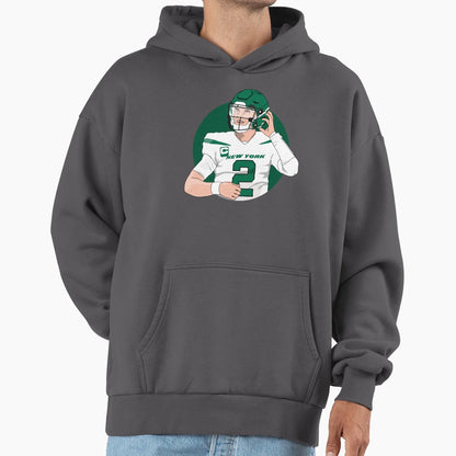 Zach Wilson Quarterback Gift And Hoodie - Minimalist Print Men Women - T-Shirt, Sweatshirt, Hoodie