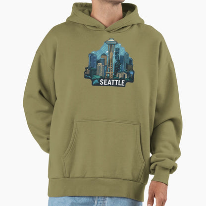 Seattle Rain City Hoodie - Casual Everyday Wear Men Women - T-Shirt, Sweatshirt, Hoodie