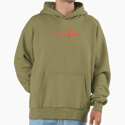 Californias Golden Gate Bridge Span Hoodie - Aesthetic Graphic Unisex - T-Shirt, Sweatshirt, Hoodie