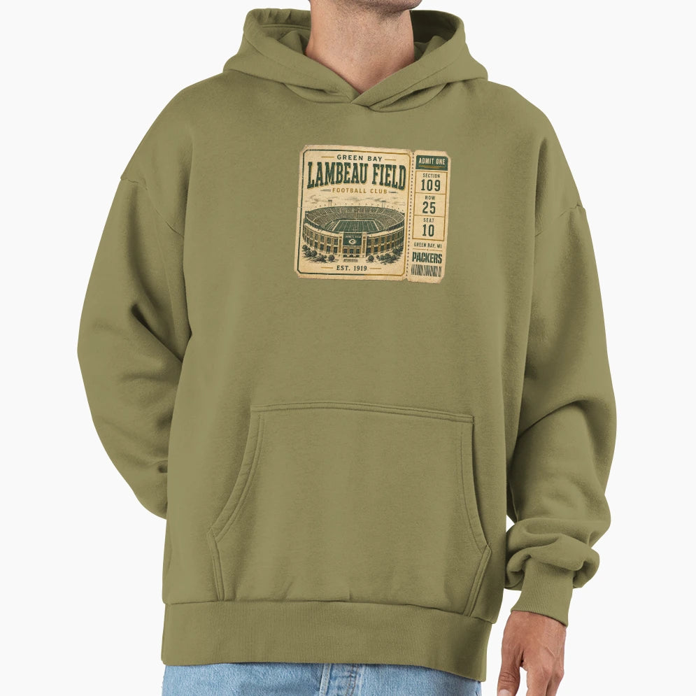 Lambeau Field Ticket Green Bay Football T-Shirt - Unique Graphic Unisex - T-Shirt, Sweatshirt, Hoodie
