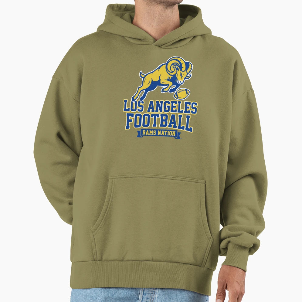 Los Angeles Rams Football Rams Hoodie - Fun Novelty Design for Adults - T-Shirt, Sweatshirt, Hoodie
