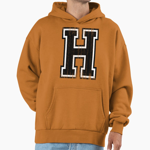Big Varsity Letter H Hoodie - Minimalist Print for Adults - T-Shirt, Sweatshirt, Hoodie