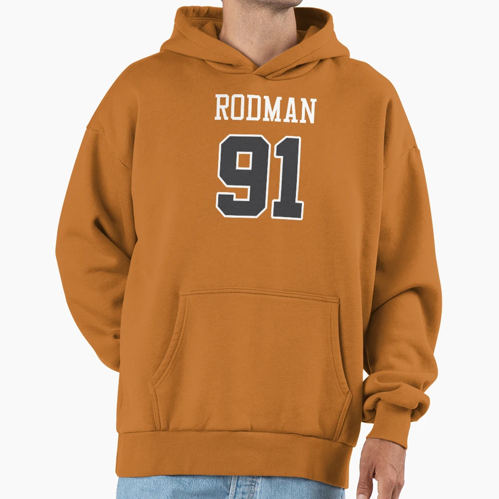 Dennis Rodman 91 Bulls Hoodie - Aesthetic Graphic Unisex - T-Shirt, Sweatshirt, Hoodie