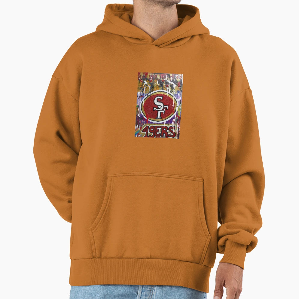 Warrior Spirt 49Ers Acrylic Painting Hoodie - Minimalist Print Men Women - T-Shirt, Sweatshirt, Hoodie