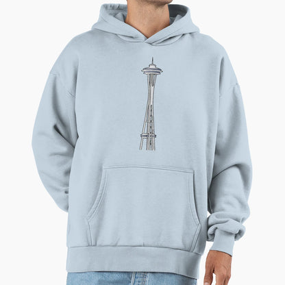 Space Needle Seattle Hoodie - Casual Everyday Wear for Adults - T-Shirt, Sweatshirt, Hoodie
