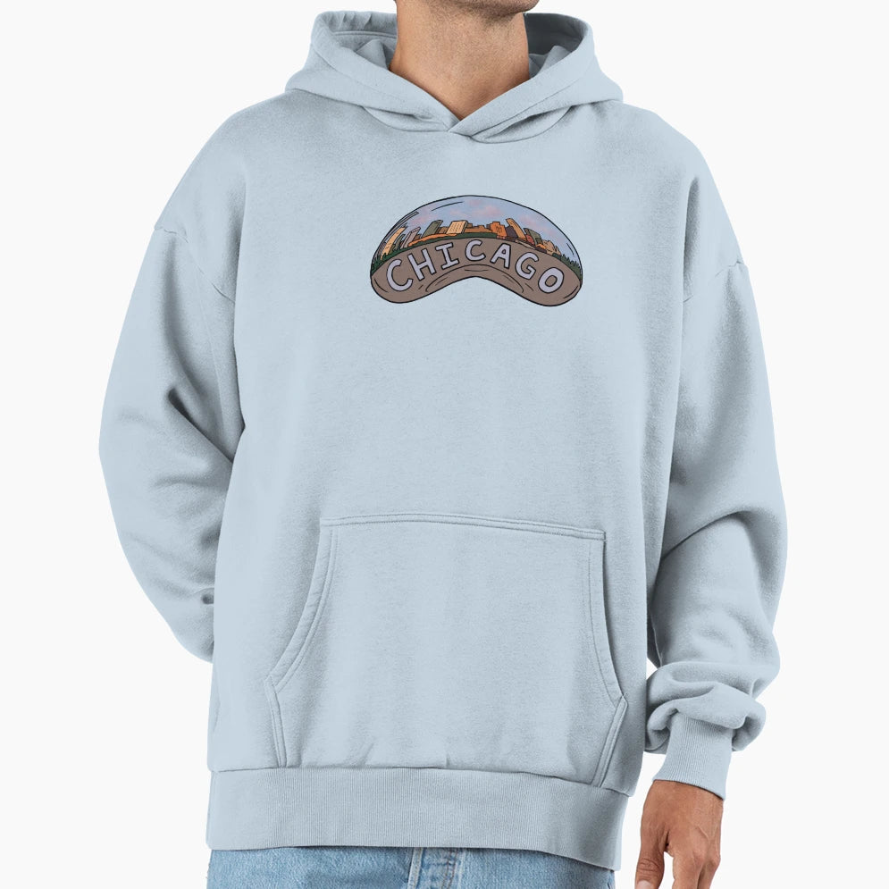 Bean Chicago Hoodie - Graphic Print for Adults - T-Shirt, Sweatshirt, Hoodie