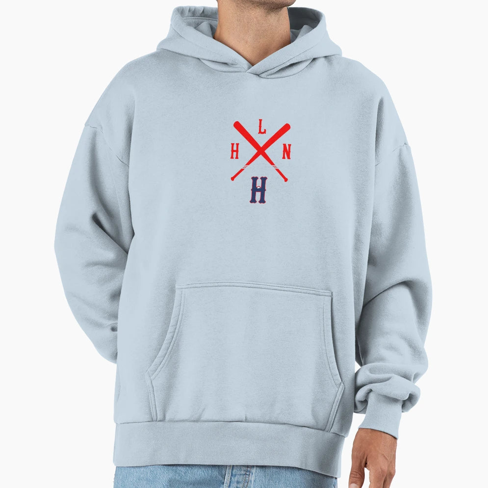 Hln Baseball Hoodie - Minimalist Print Men Women - T-Shirt, Sweatshirt, Hoodie