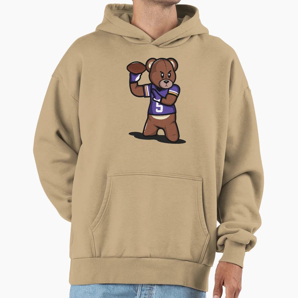 Victrs Teddy Football Hoodie - Trendy Graphic for Adults - T-Shirt, Sweatshirt, Hoodie