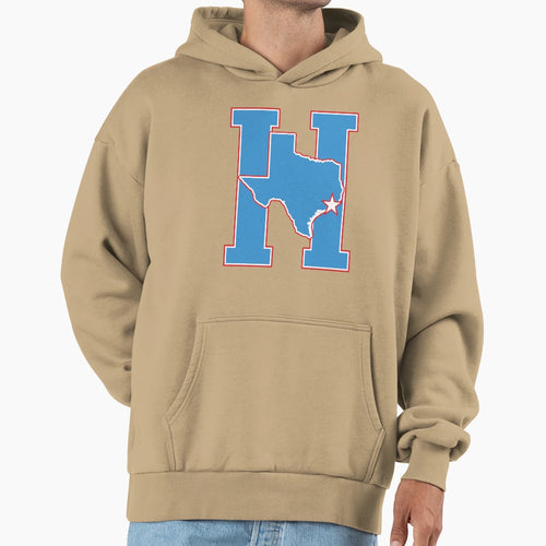 Houston Texas H Town Throwback Hoodie - Custom Art Print Unisex - T-Shirt, Sweatshirt, Hoodie