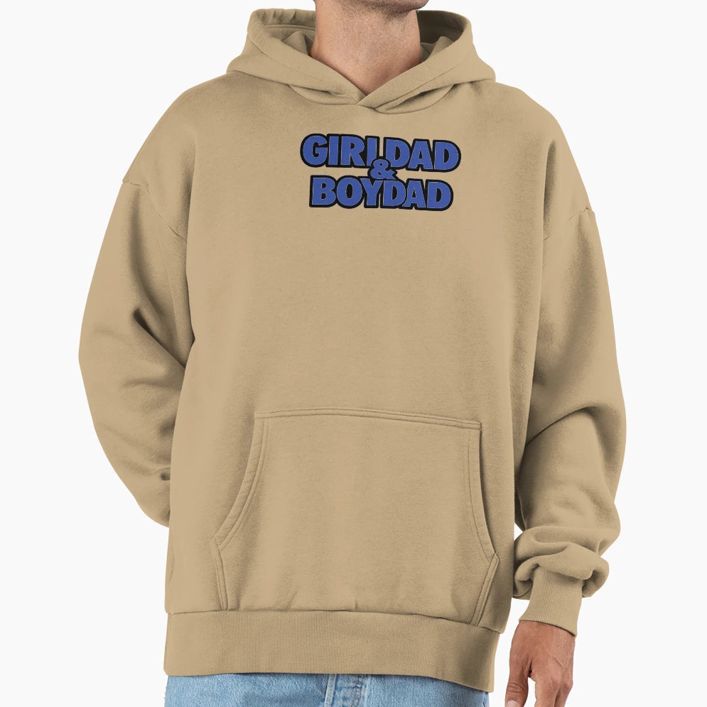 Girldad Boydad Dad Gift Hoodie - Aesthetic Graphic for Adults - T-Shirt, Sweatshirt, Hoodie