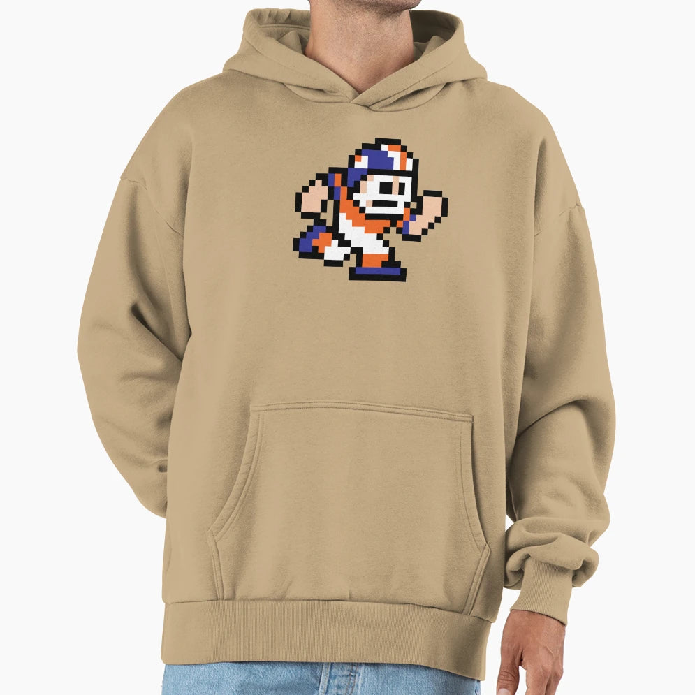8 Bit Player Denver Broncos Throwback Hoodie - Graphic Print Unisex - T-Shirt, Sweatshirt, Hoodie