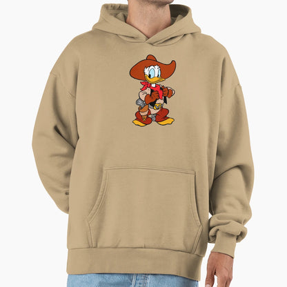 Donald Duck Cowboy Hoodie - Streetwear Style for Adults - T-Shirt, Sweatshirt, Hoodie