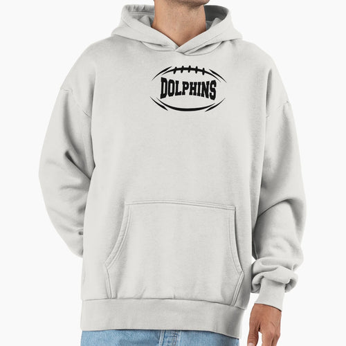 Copy Dolphin Football Mascot Ball Hoodie - Graphic Print Men Women - T-Shirt, Sweatshirt, Hoodie