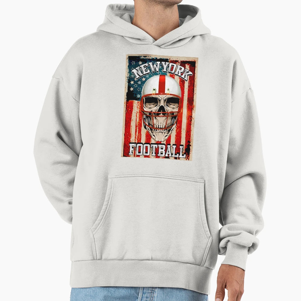 New York Football Hoodie - Unique Graphic Men Women - T-Shirt, Sweatshirt, Hoodie